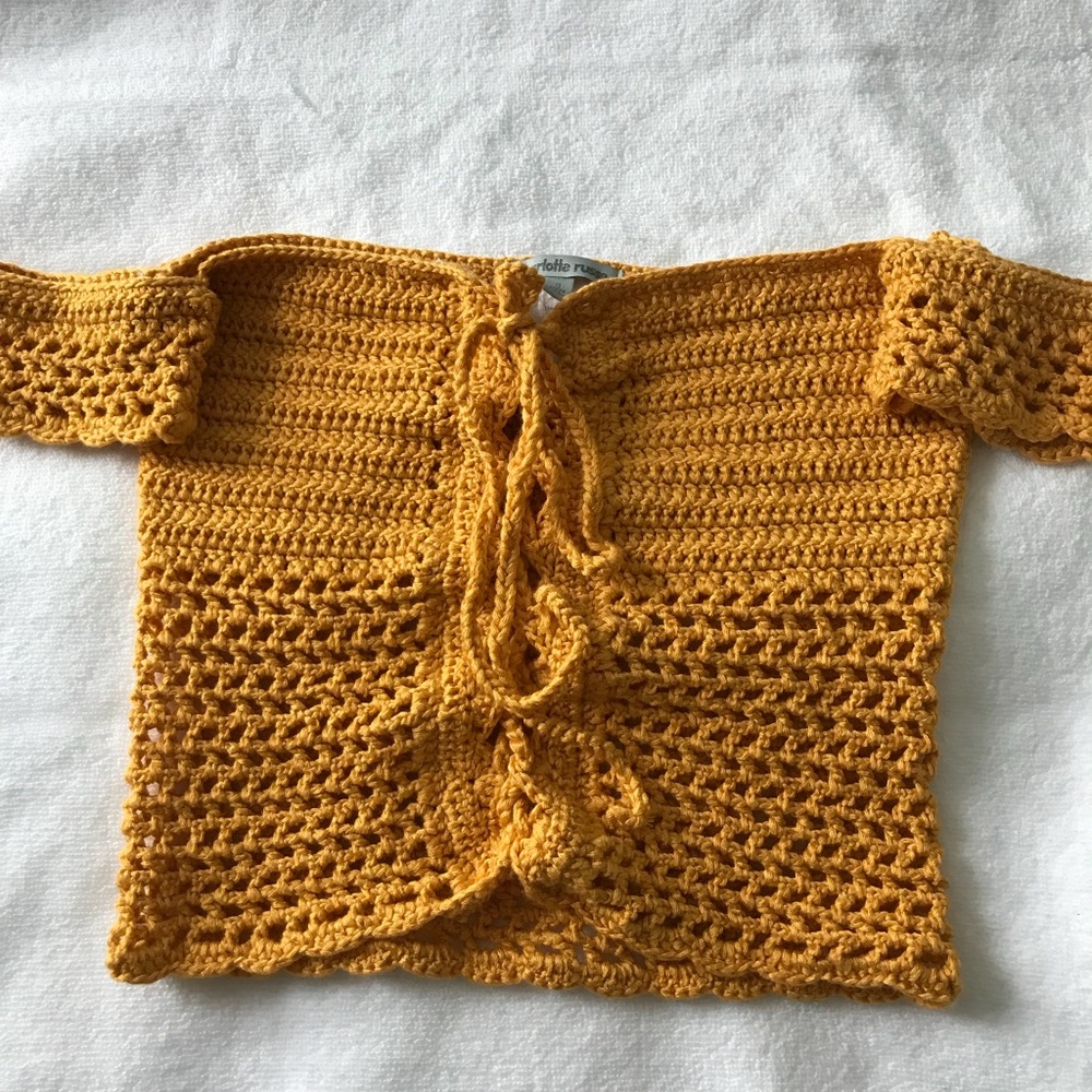 Mustard crochet top